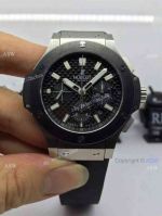 Swiss Replica Hublot Big Bang Watch Chronograph Black Rubber